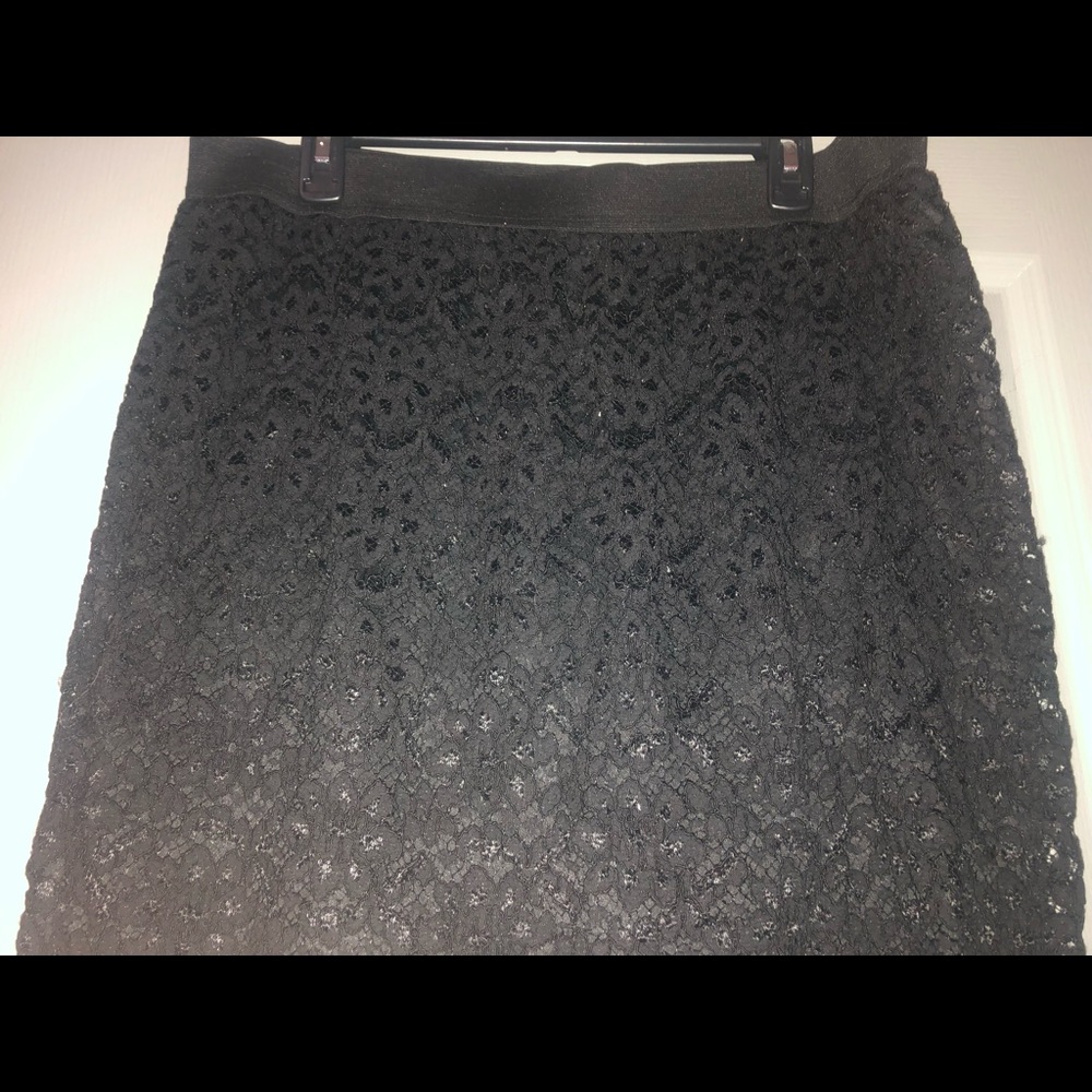 Black lace skirt